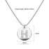 Initials Fabulous Alphabet Letter Necklace White Gold Layered Steel Jewellery